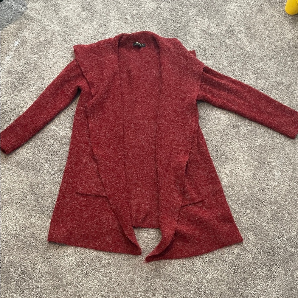 Women's Deep Red Cardigan. Size M/L